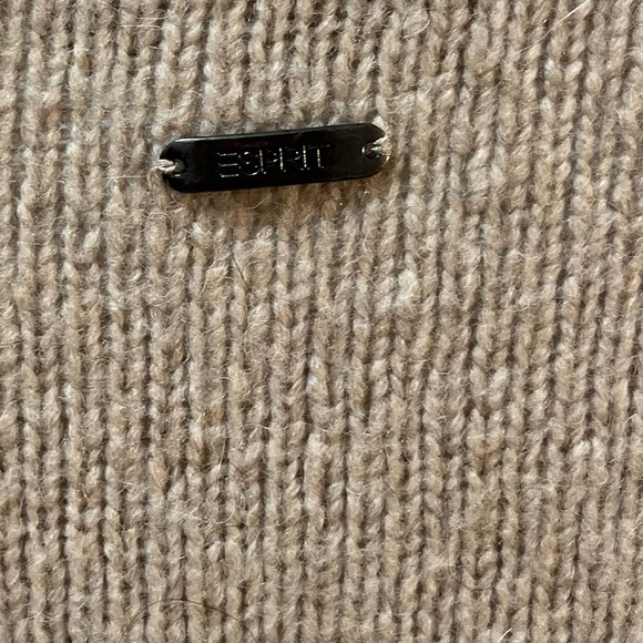 ESPRIT - Color Block gray & tan Sweater Dress - Size L - Picture 6 of 11